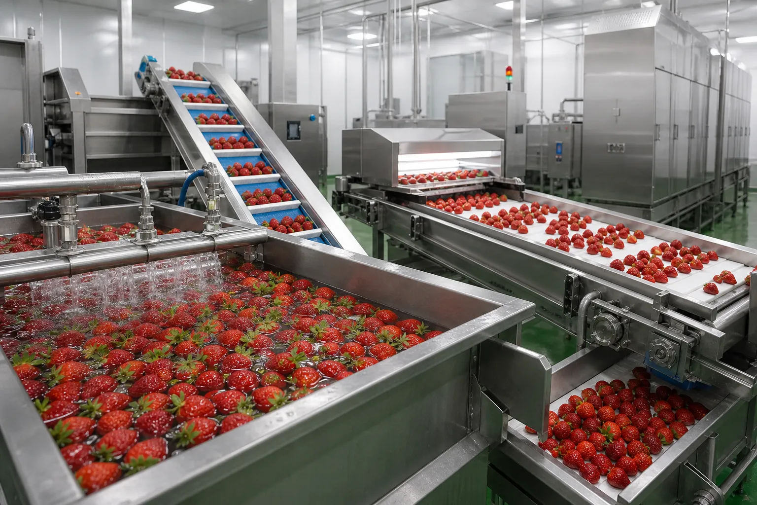 Linea de Lavado de Fresas