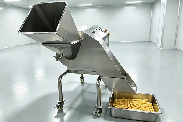 Cortadora industrial de papas fritas onduladas