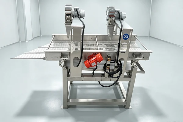 Máquina de escurrido vibratorio continuo